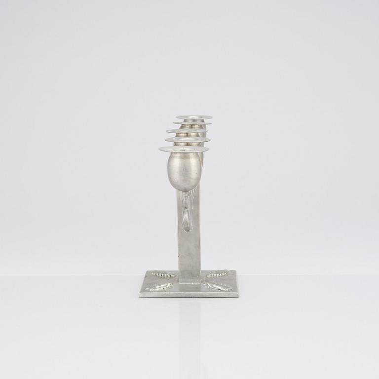 Robert Hult, a five light pewter candelabrum, Svenskt Tenn, Stockholm 1928.