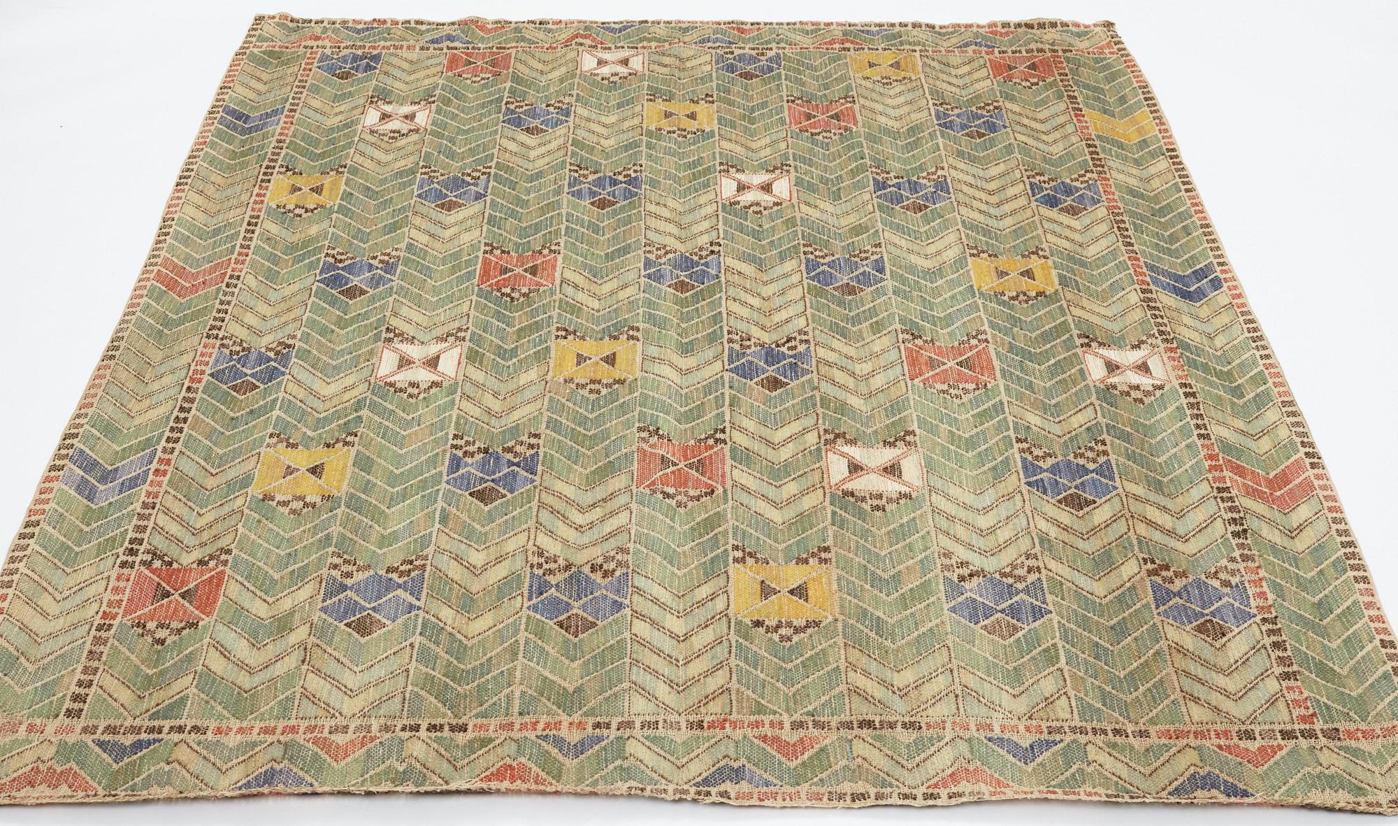 Märta Måås-Fjetterström, a drape, "Rågen", flat weave, ca 218,5-219,5 x 160,5-162 cm, signed AB MMF.