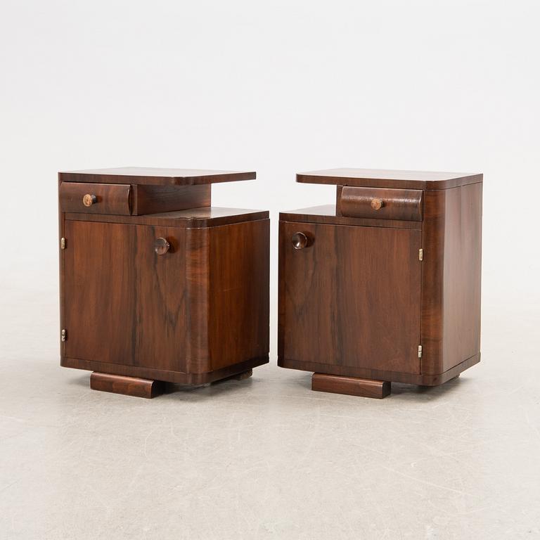 Sängbord, ett par, Art Deco, 1900-talets första hälft.