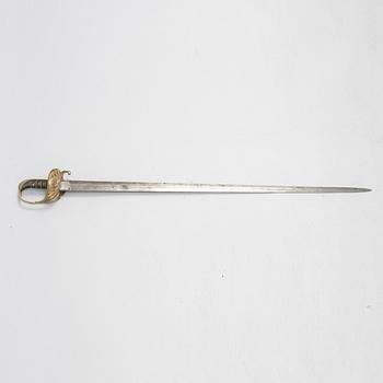 Sabel, svensk, 1800-tal.