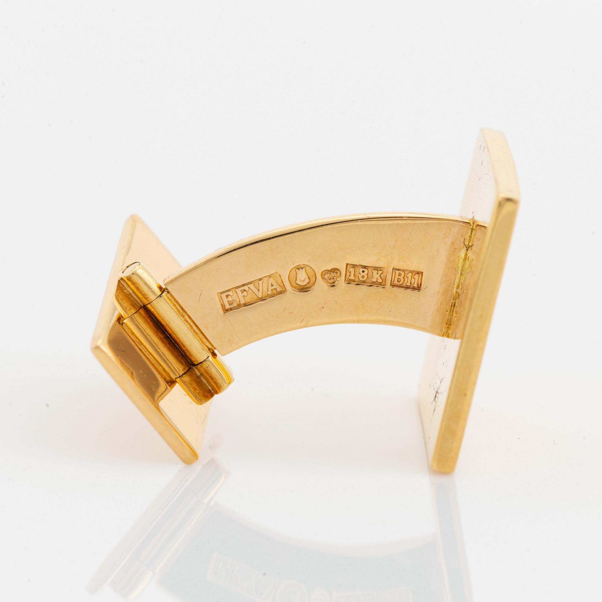 Efva Attling, 18K gold cuff links.