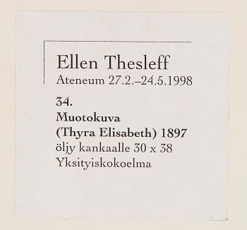 Ellen Thesleff, Muotokuva (Thyra Elisabeth).
