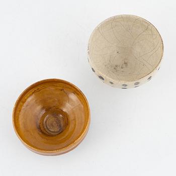 Inger Rokkjaer, two ceramic bowls, Denmark, circa 2000.