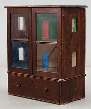 DOCKSKÅP med PARTI INREDNING, omkring 1900.