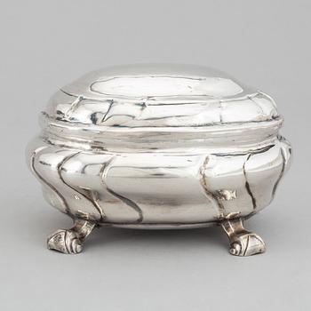 Andreas Cron, skrin, silver, Malmö 1755. Senbarock.