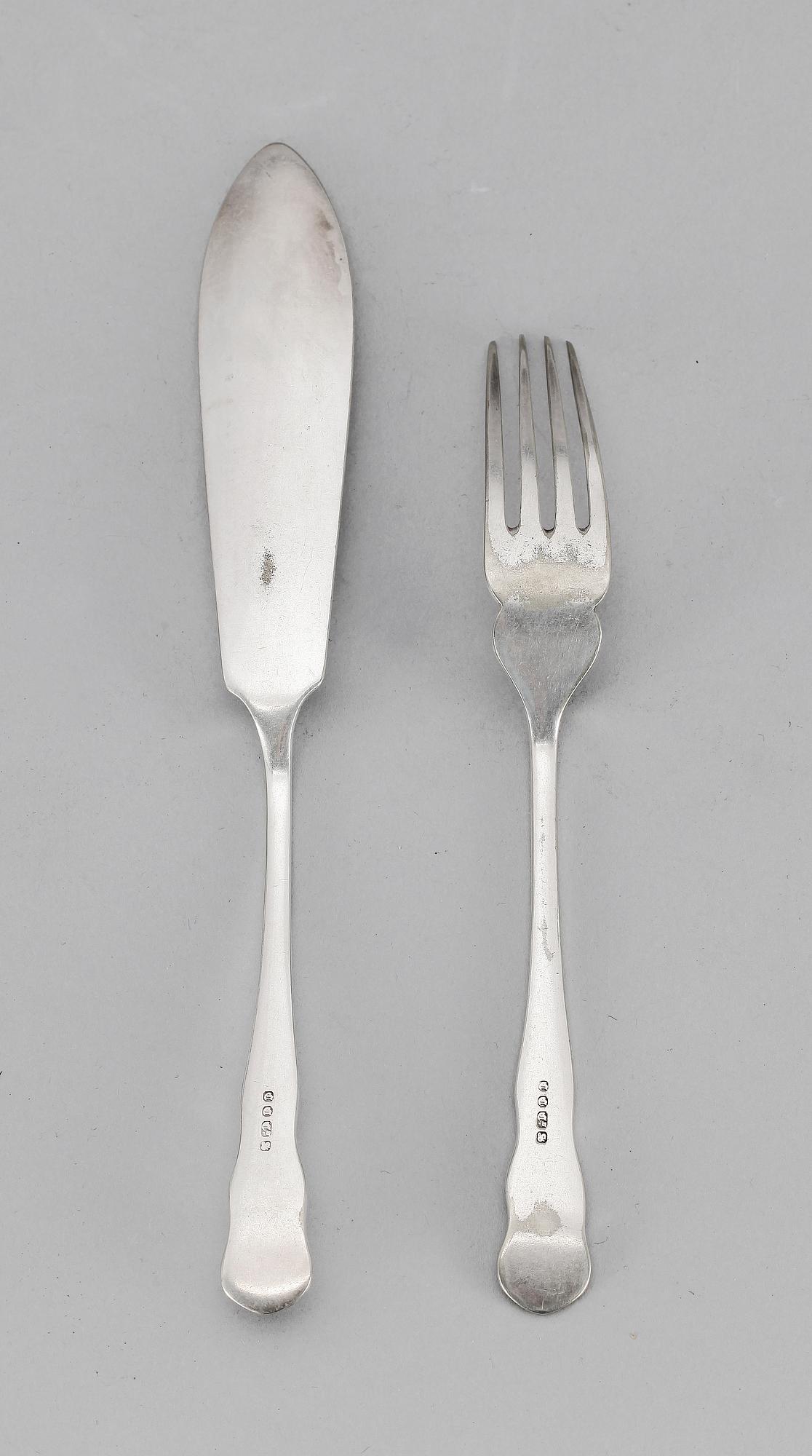 FISKBESTICK, 24 st, pläter, England. 1900-talets första hälft.