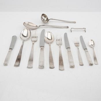 Jacob Ängman, bestick, ca 176 delar, "Rosenholm"  silver GAB Stockholm 1950-tal.