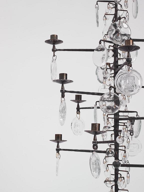 Erik Höglund, a chandelier for 12 candles, Boda Smide, Sweden, probably 1960-70s.