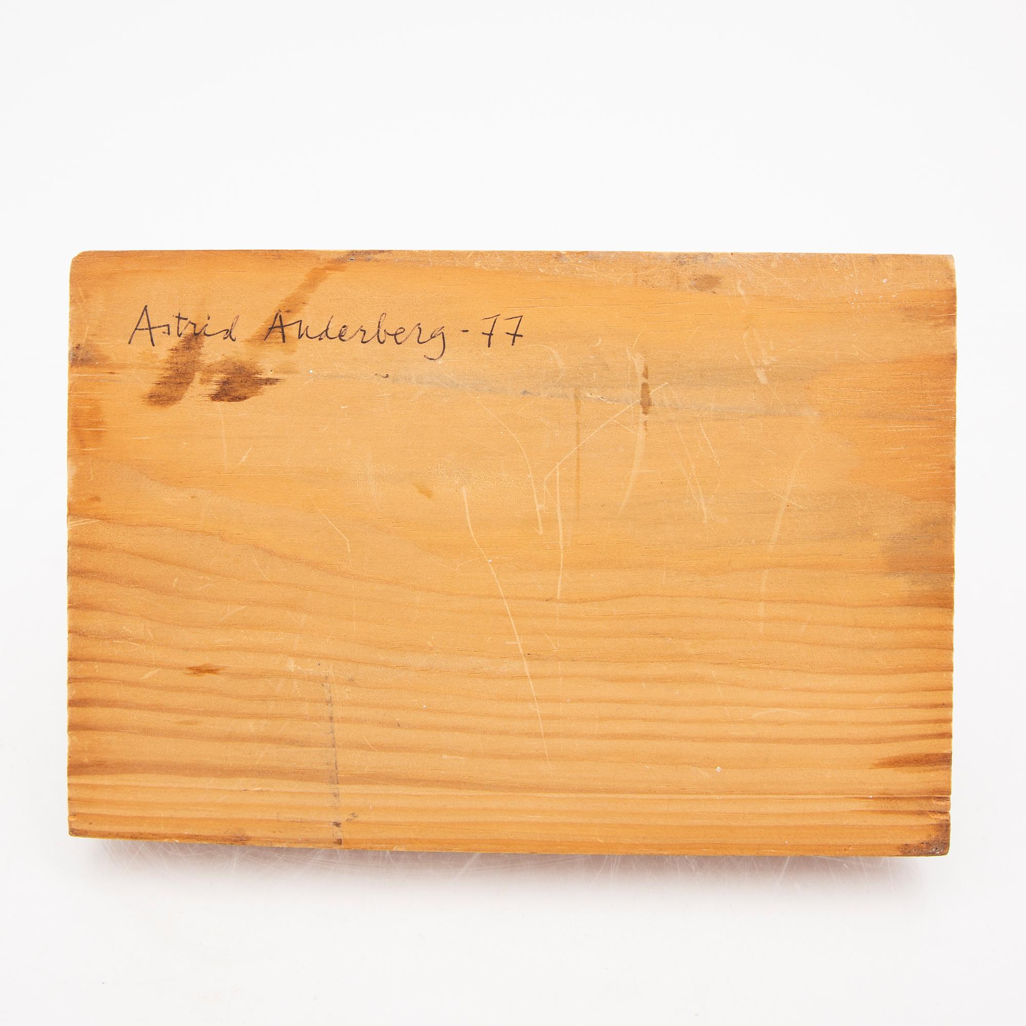 Astrid Anderberg, a ceramic sculpture signed  and dated 77.
