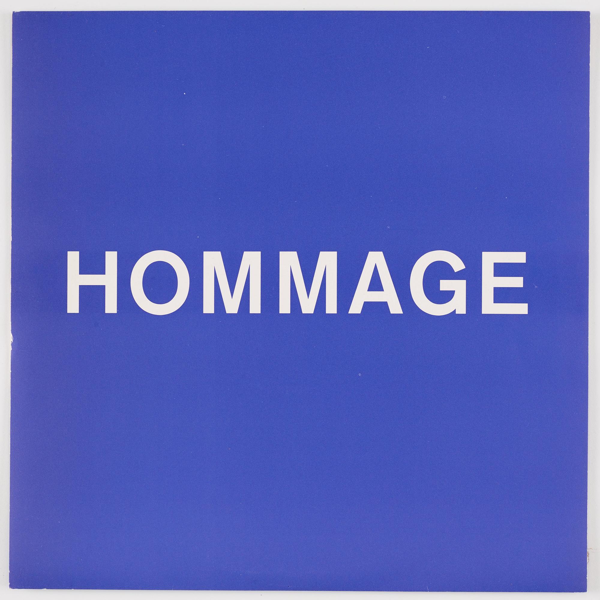 Tom Wolgers, "Sound Construction 4", ed. 500, an album for Jonas Bohlin's exhibition "Hommage", IVM – IVM 17, 1987.