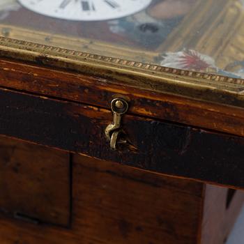 A Schwarzwald area wall pendulum clock with mechanical eye-movment, mid 19thcentury.