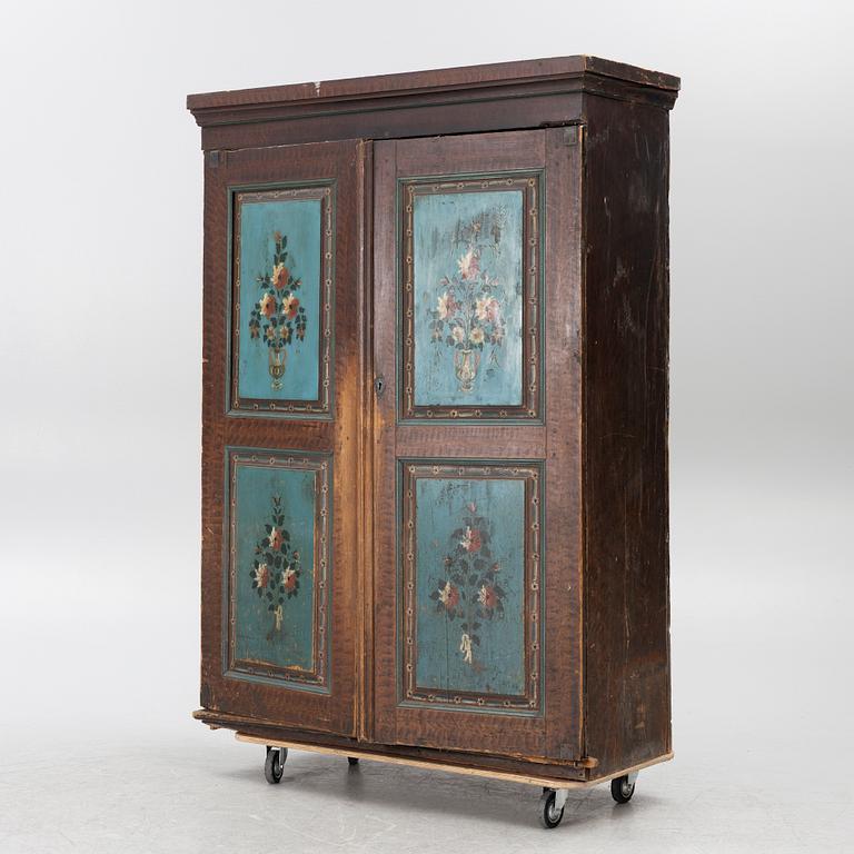 A painted cabinet, Värmland, dated 1847.