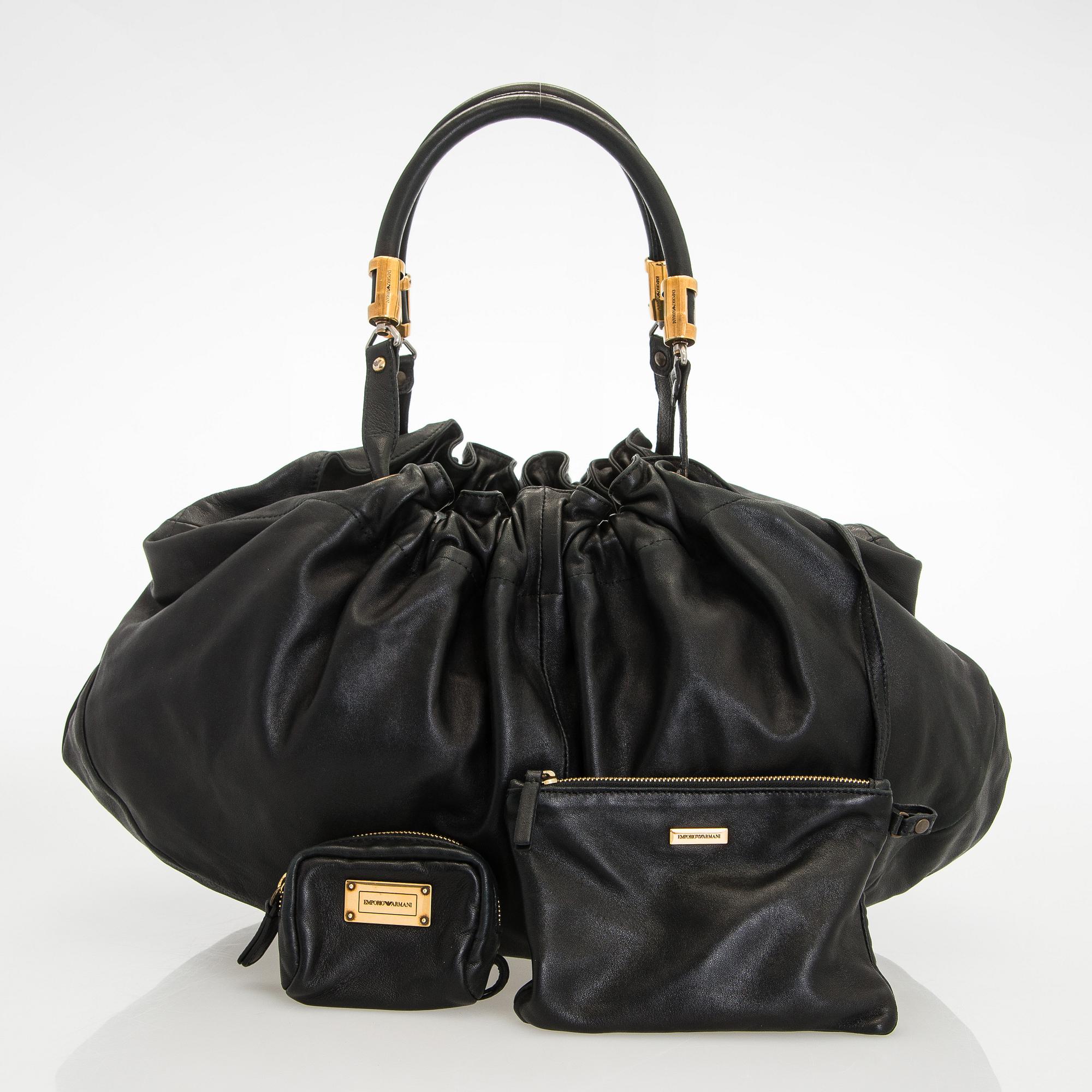 Emporio Armani, a leather bag.