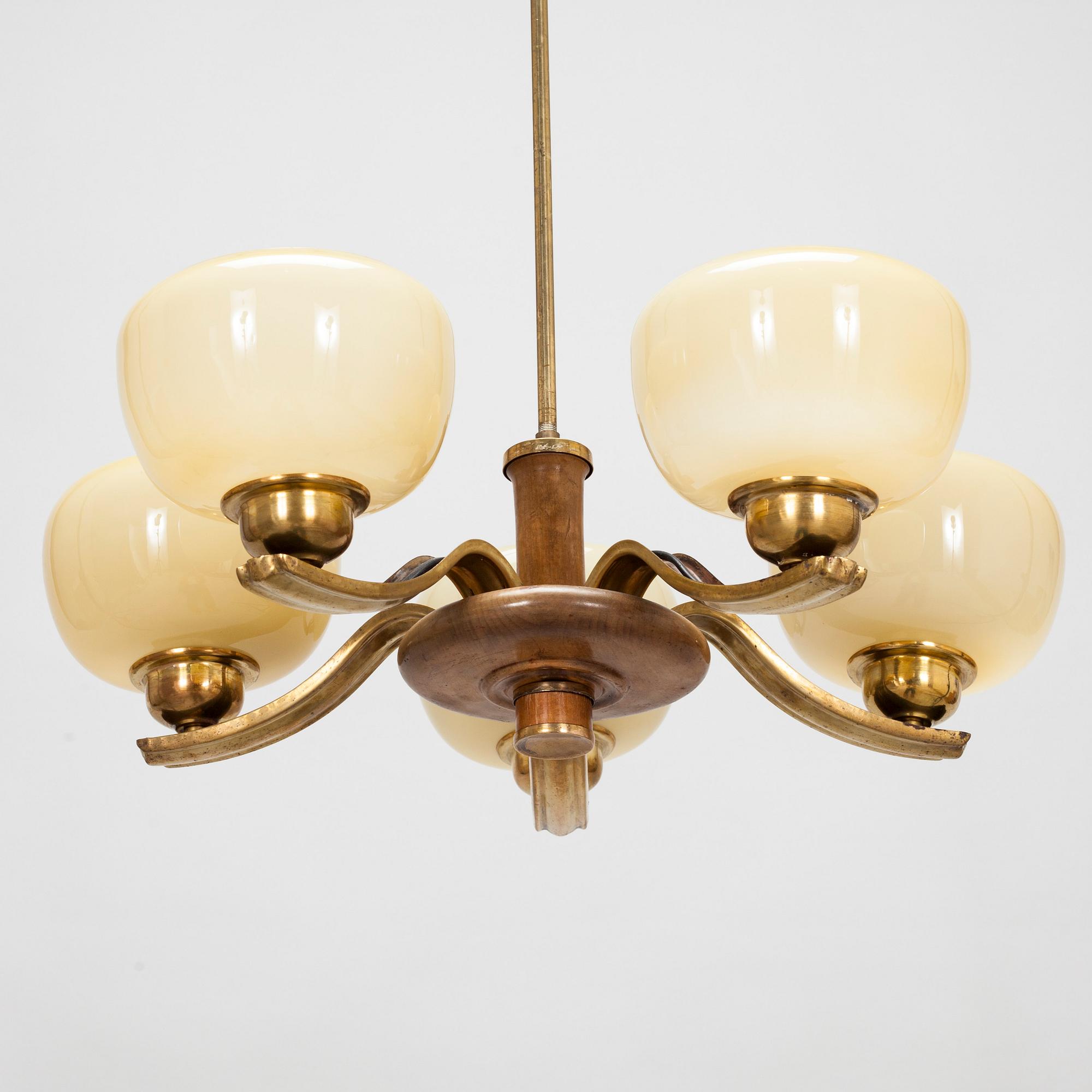 Paavo Tynell, taklampa, modell 1255, Taito, 1930-tal.