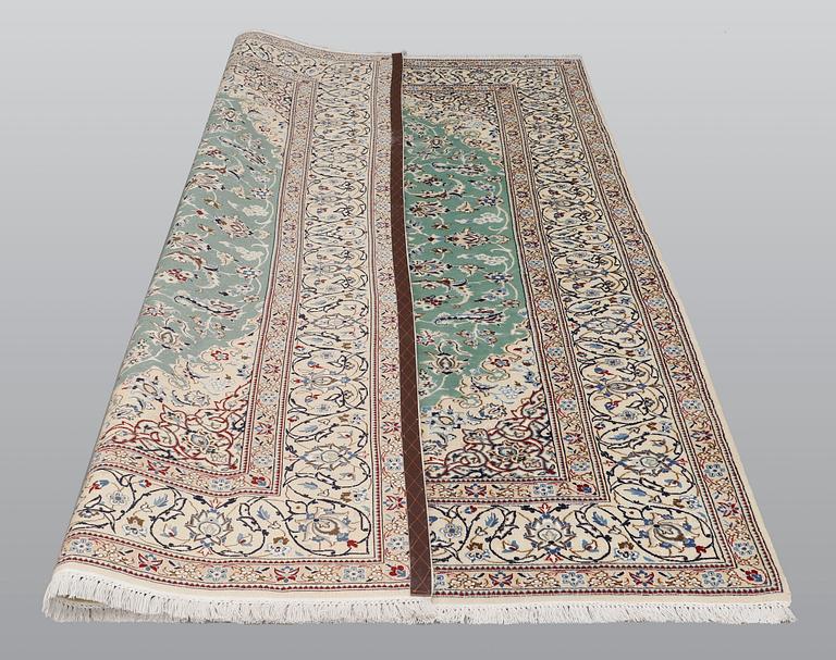 A carpet, Nain part silk so called 9 LAA 301 x 192 cm.