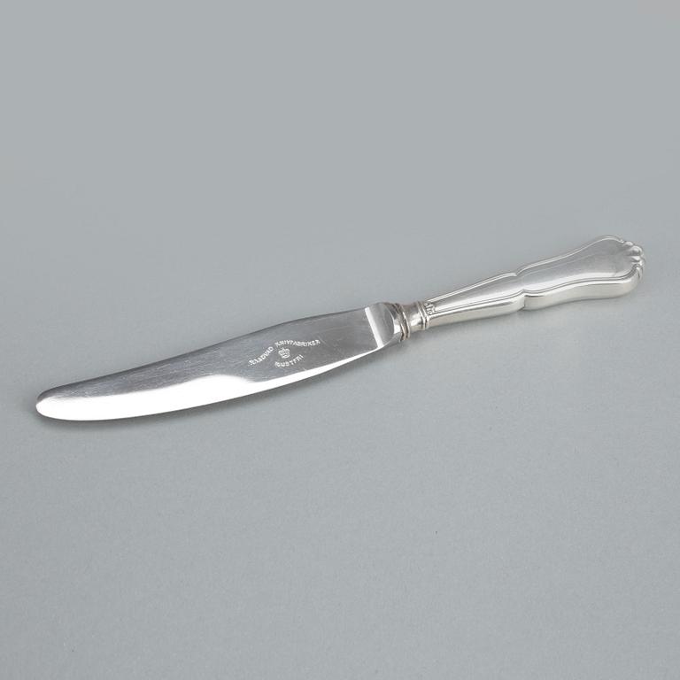 KNIVAR, 12 st, silver, mestadels Johannes Siggaard, Danmark, 1937.