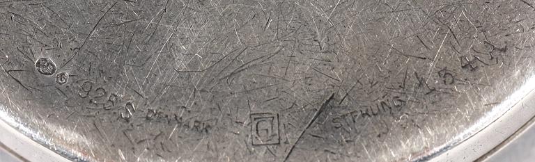 DOSA, sterling, Georg Jensen, 1933-1944, svenska importstämplar, vikt 54g.