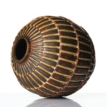 Gertrud Lönegren, a glazed stoneware vase, Rörstrand 1936-41.