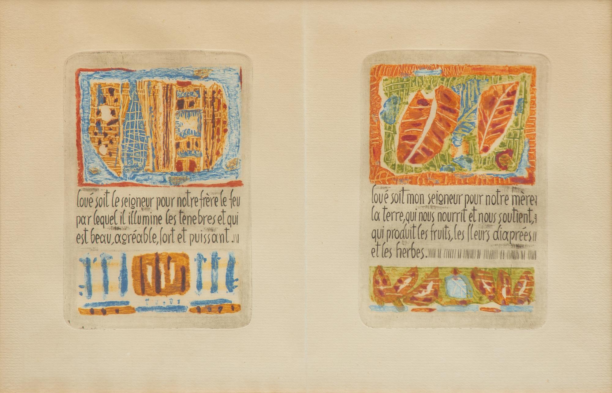 Roger Bissière, "Cantique à notre frère Soleil".