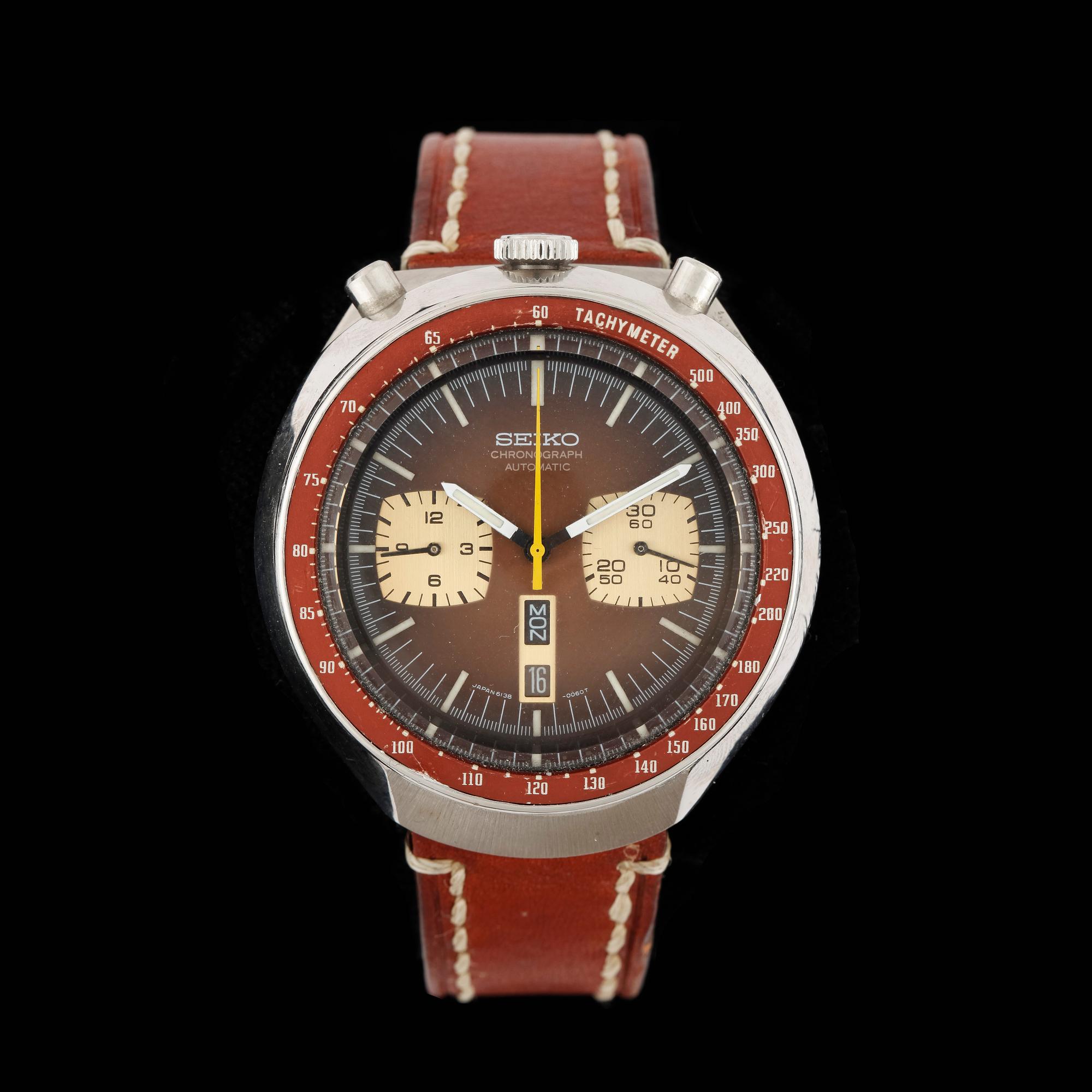 ARMBANDSUR, herr, Seiko, Chronograph Automatic, stål, 1960-tal.