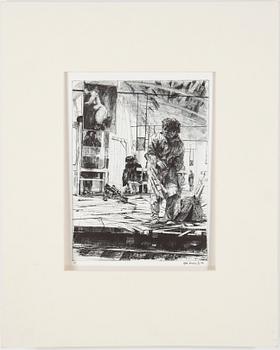 PARTI GRAFIK, ca 100 verk, bl.a från Föreningen för Grafisk Konst, Björn Brusewitz och Louis Bastin.