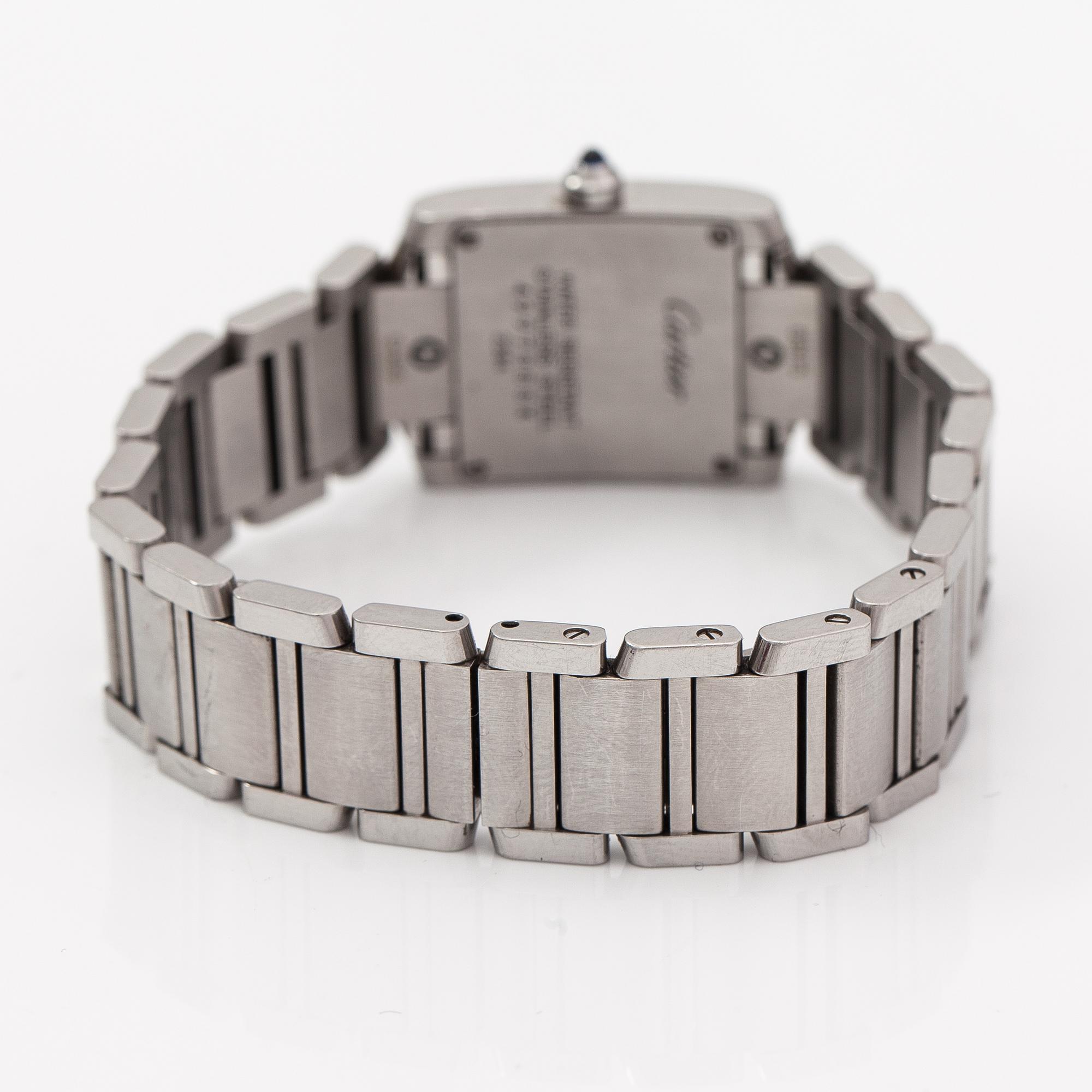 Cartier, Tank Francaise, wristwatch, 21 x 20 mm.