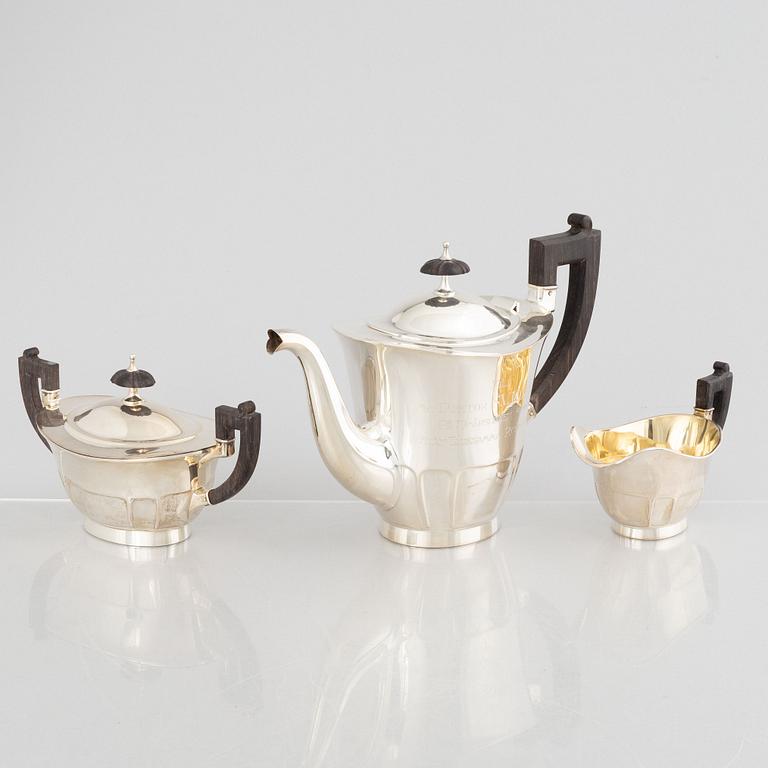 Coffee service, 3 pieces, silver. GAB, Stockholm 1920.