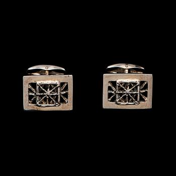 PENTTI SARPANEVA, MANSCHETTKNAPPAR, silver, Turun Hopea, Åbo 1971.