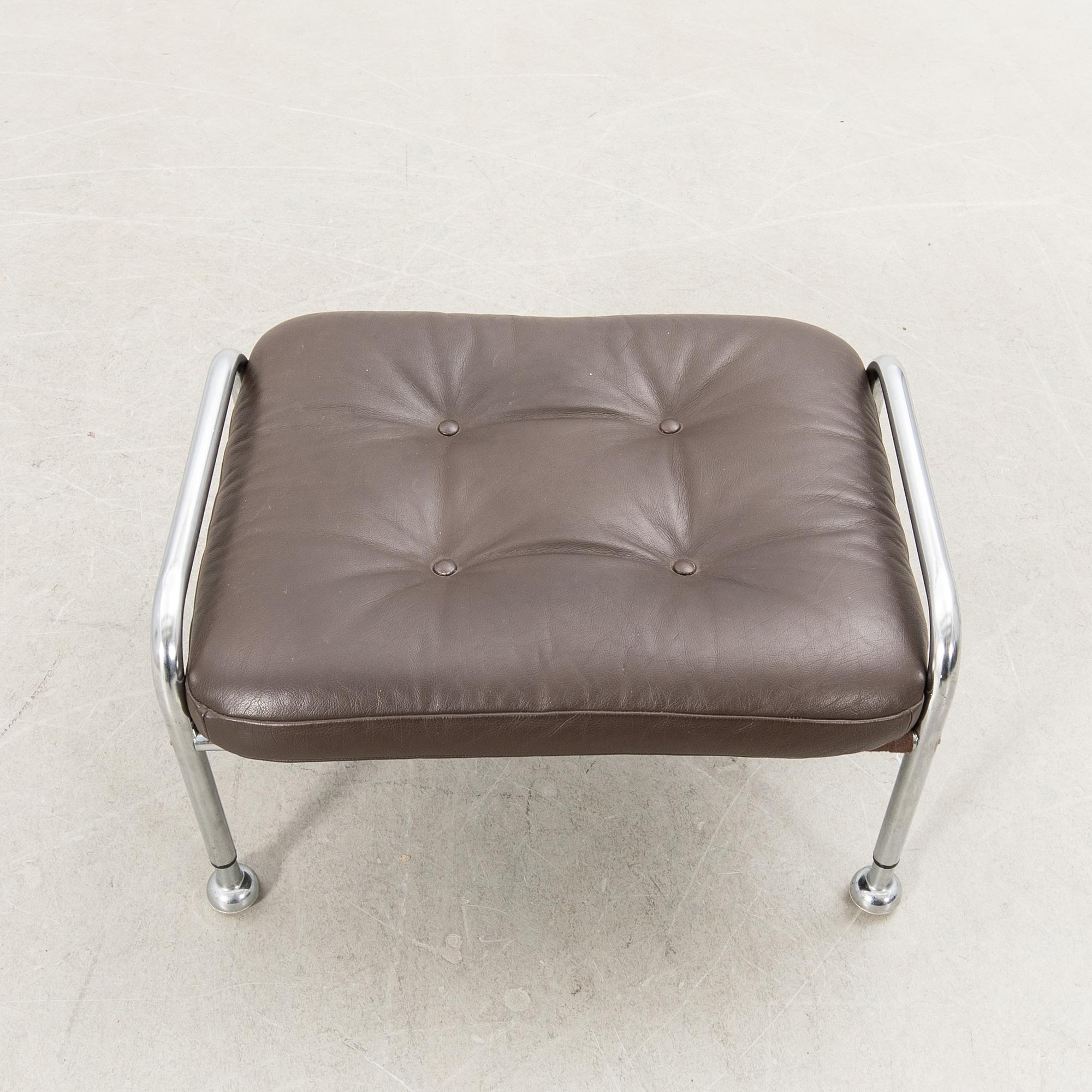 Bo Eigert, fotpall, "Stålbo", Firma B. Eigert AB, Hova, 1970-tal.