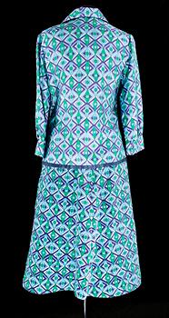 A 1970s two-piece ensemble consisting of blouse and skirt by Emilio Pucci.