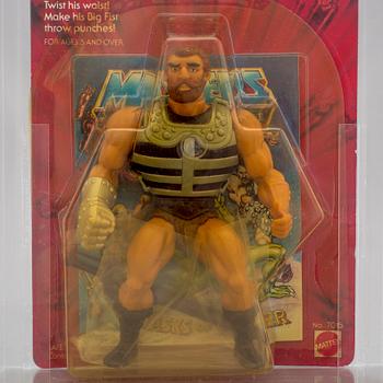 MASTERS OF THE UNIVERSE, Fisto series 3 AFA80 Y-NM samt Snout Spout series 5 AFA75 EX+/NM, Mattel 1984-86.