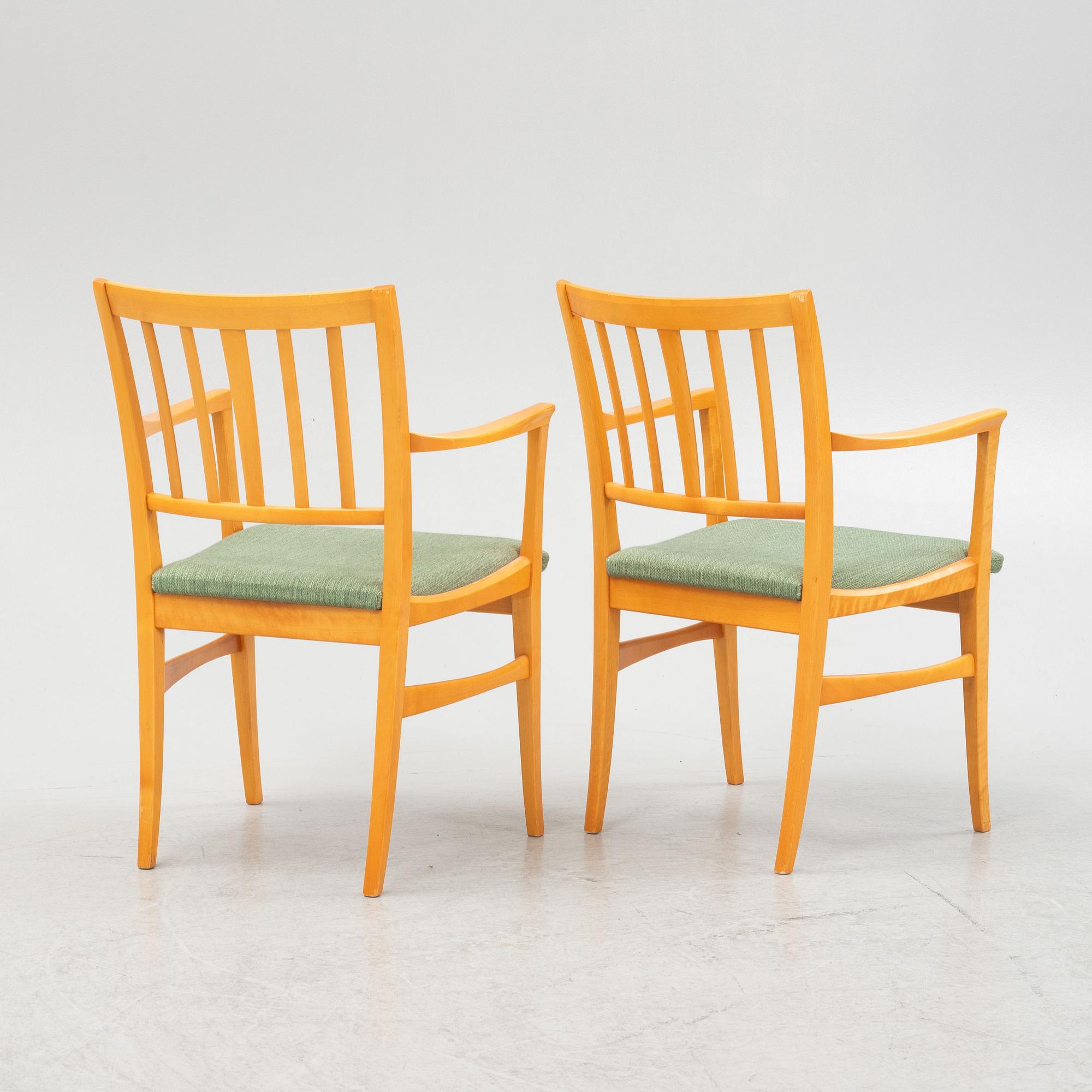 Carl Malmsten, a pair of 'Talavid' chairs, O.H. Sjögren, second half of the 20th Century.