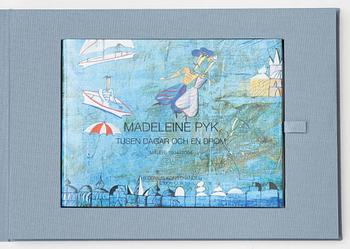 Madeleine Pyk, "Tusen dagar och en dröm", portfolio with 4 lithographs in colours and a book.