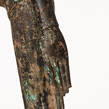A standing figure of Buddha, Thailand, 18th Century.