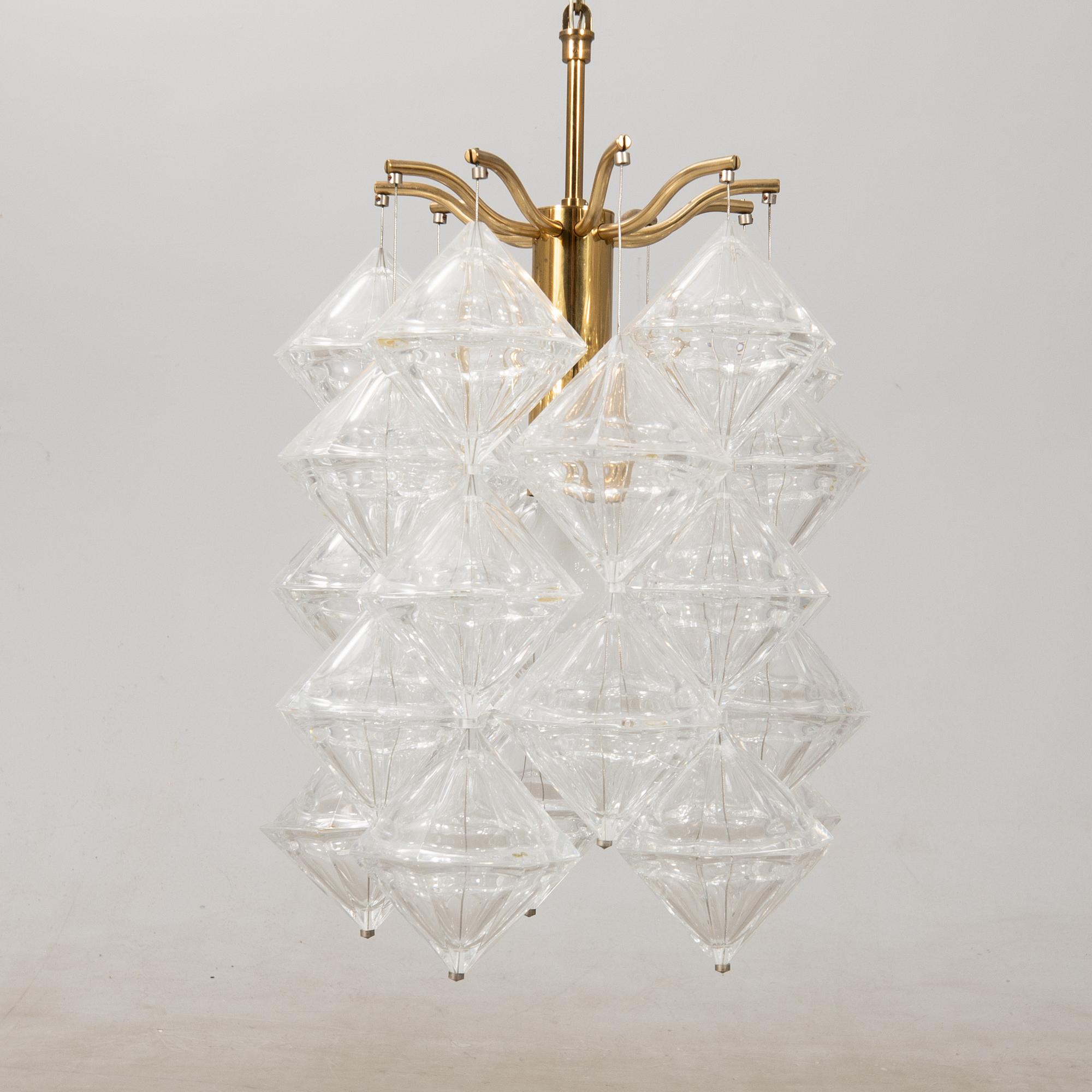 Carl Fagerlund, ceiling lamp, Orrefors.