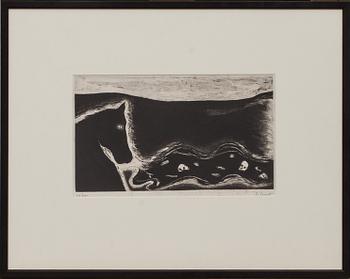 ENZO CUCCHI, etsning. Signerad och numrerad 35/35.