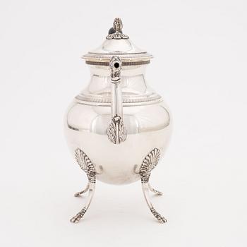 Kaffekanna, empirestil, silver 800, 1900-tal.