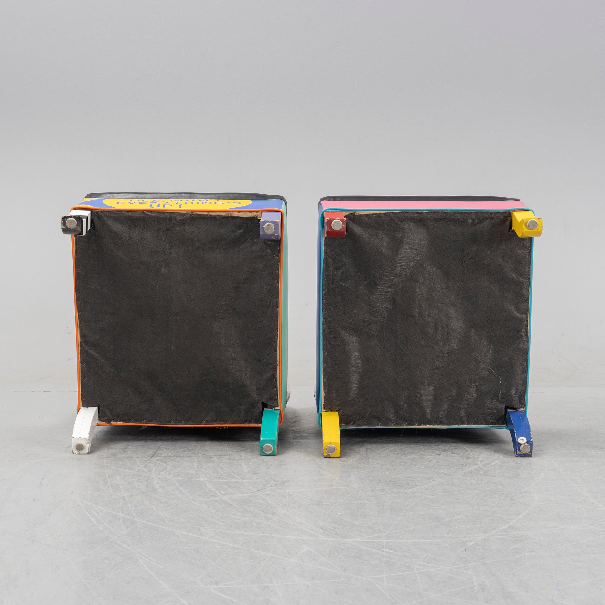 Harry Segil, a pair of 'Pop Marilyn' easy chairs.