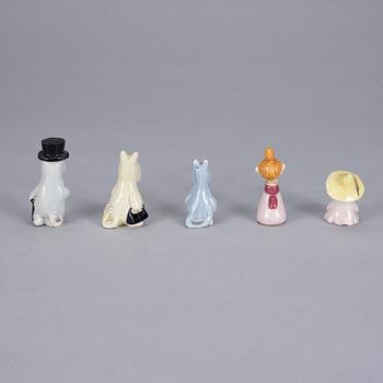 FIGURINER, 5 st, "Mumin", Signe Hammarsten-Jansson, 1950-tal.