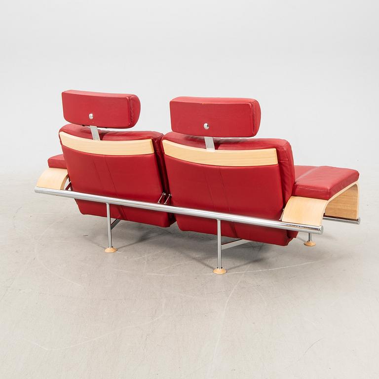 An Åke Fribyter leather sofa 'Leo' from Nelo Knislinge around year 2000.