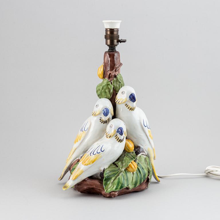 A Rörstrand table lamp, signed Nils Emil Lundberg, for Rörstrand.