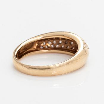 Ring, brilliant cut diamonds, 14K gold.