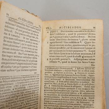 HISTOIRE DE L´ACADEMIE FRANCOISE samt CORNELIUS NEPOS, De Excellentibus Viris, Haag 1688 resp Leipzig 1699.