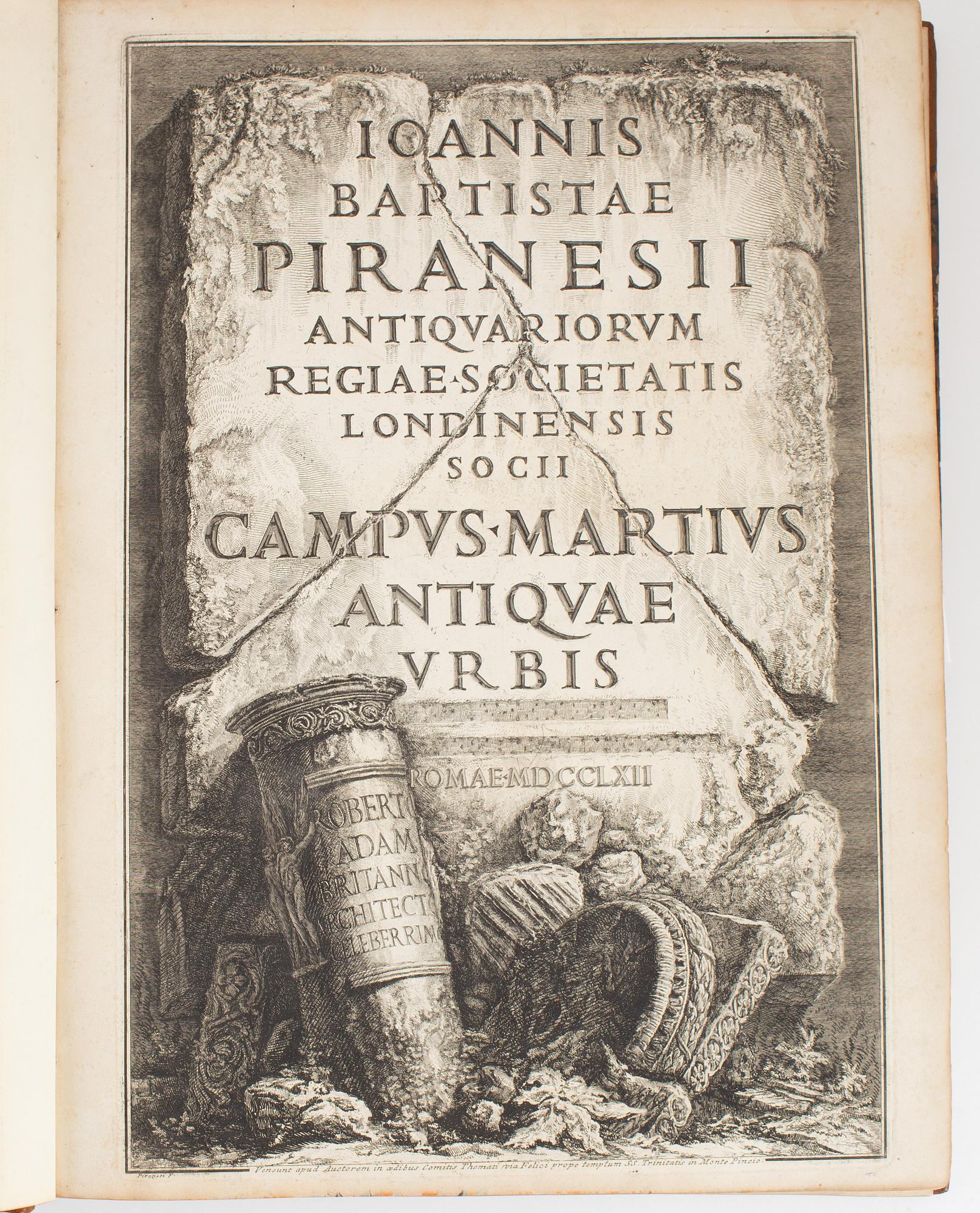 Three works by father and son Piranesi: Campus Martius, Paestum & Herculaneum.