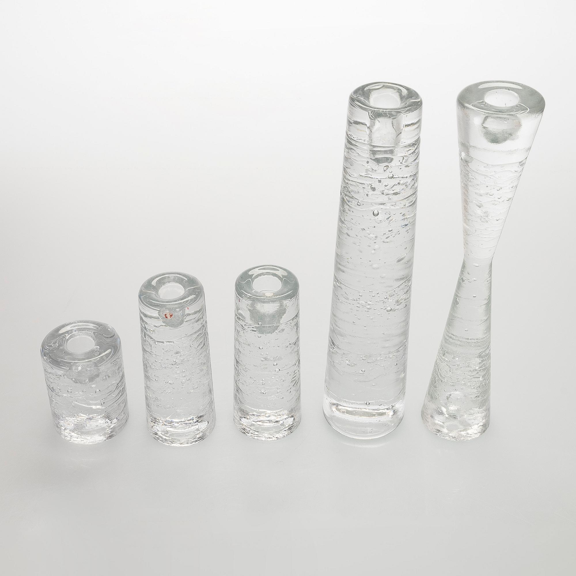 Timo Sarpaneva, taide-esineet, 5 kpl, "Arkipelago"-sarja, Iittala.