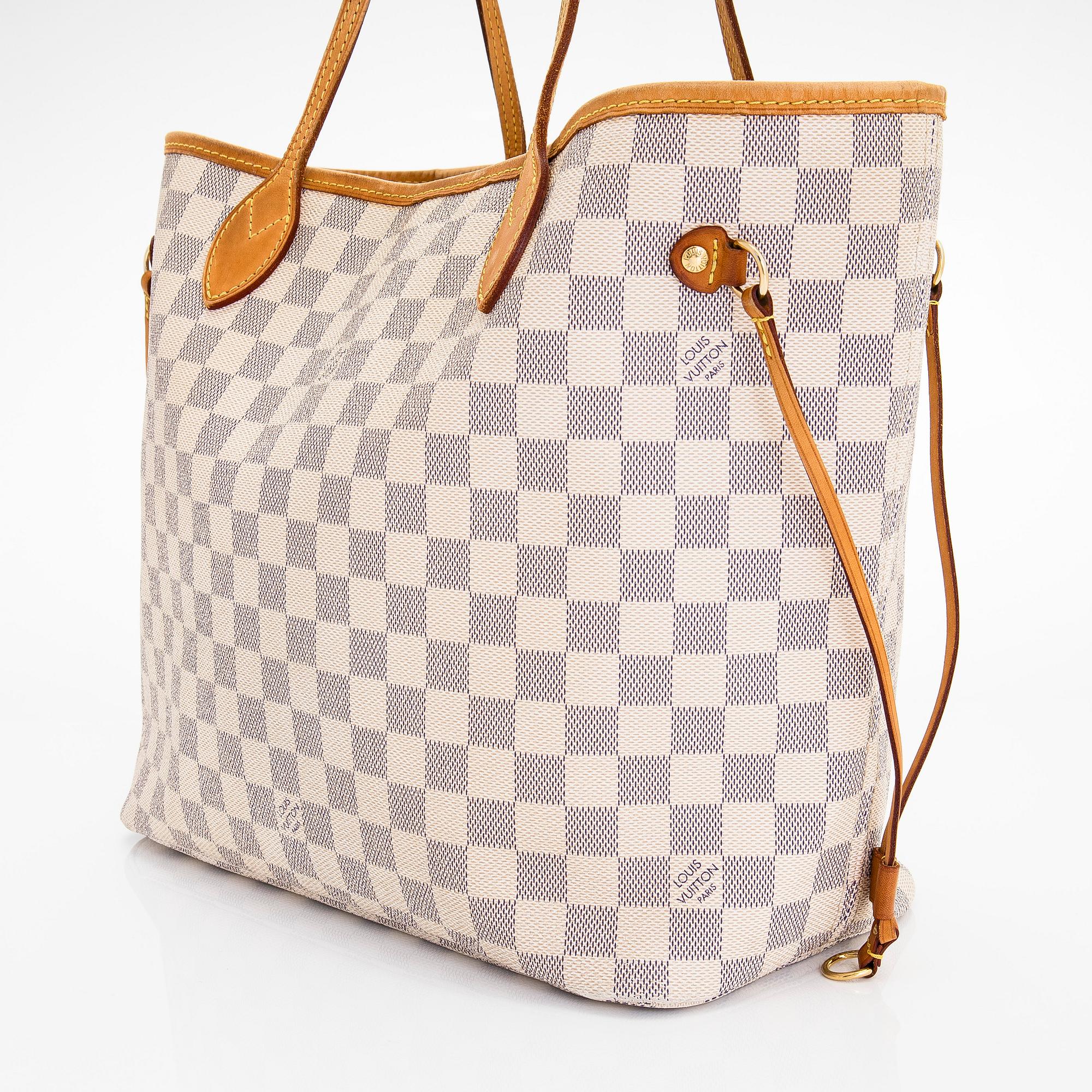 Louis Vuitton, A Damier azur "Neverfull MM" bag, 2012.