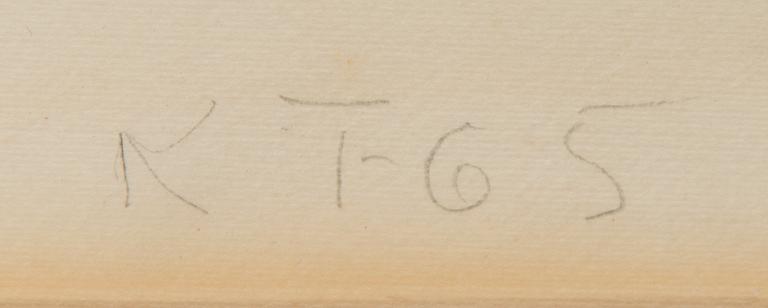 Kain Tapper, blandteknik på papper, signerad och daterad -65 och -66.