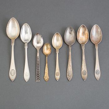 A set of 41 silver spoons, Sweden and Norway, 20th century.