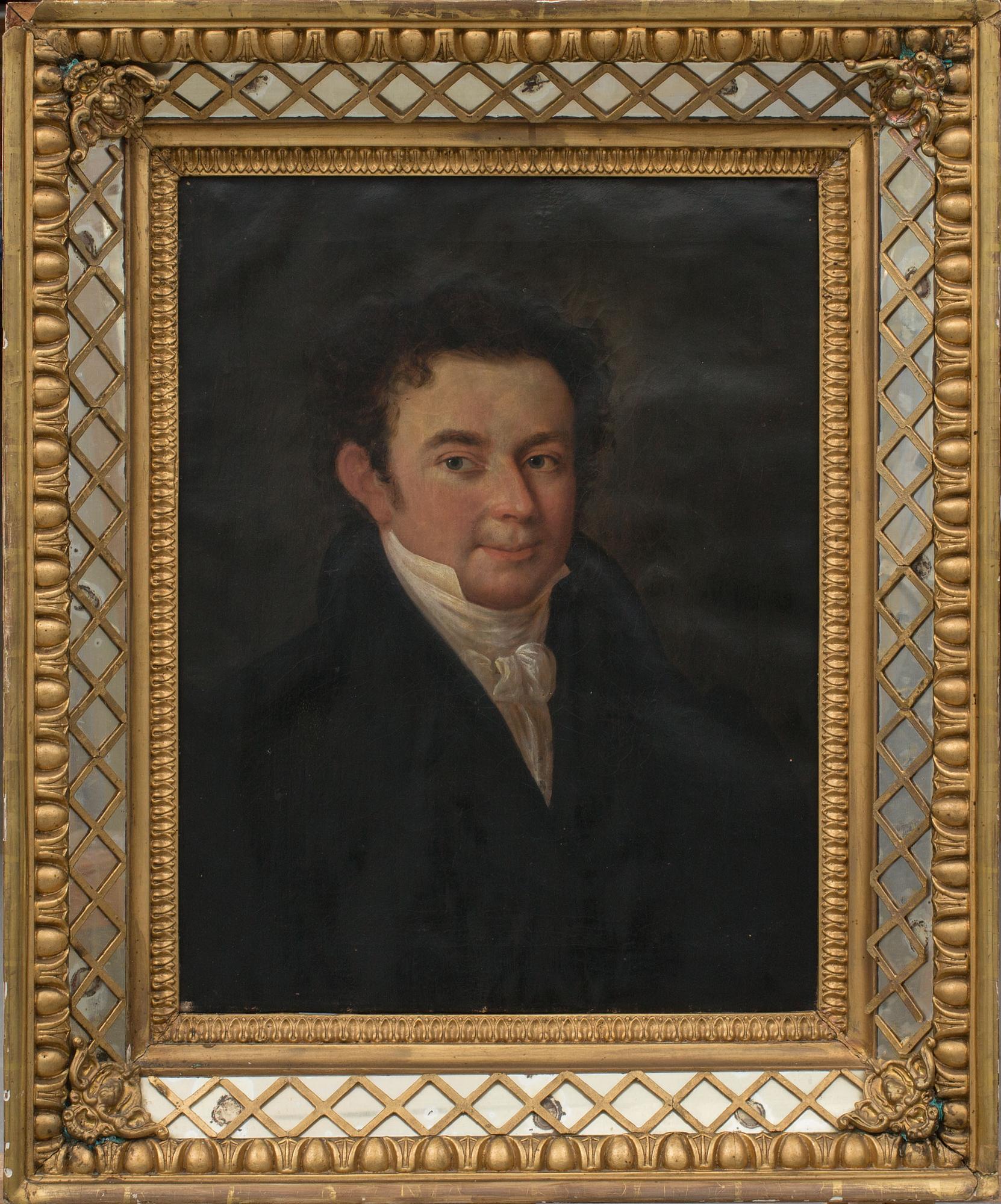 OKÄND KONSTNÄR, ett par, olja på duk. 1800-talets första del.