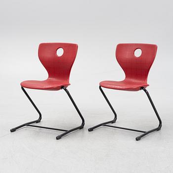 Verner Panton, six 'Pantoswing' chairs, VS, 21st ventury.